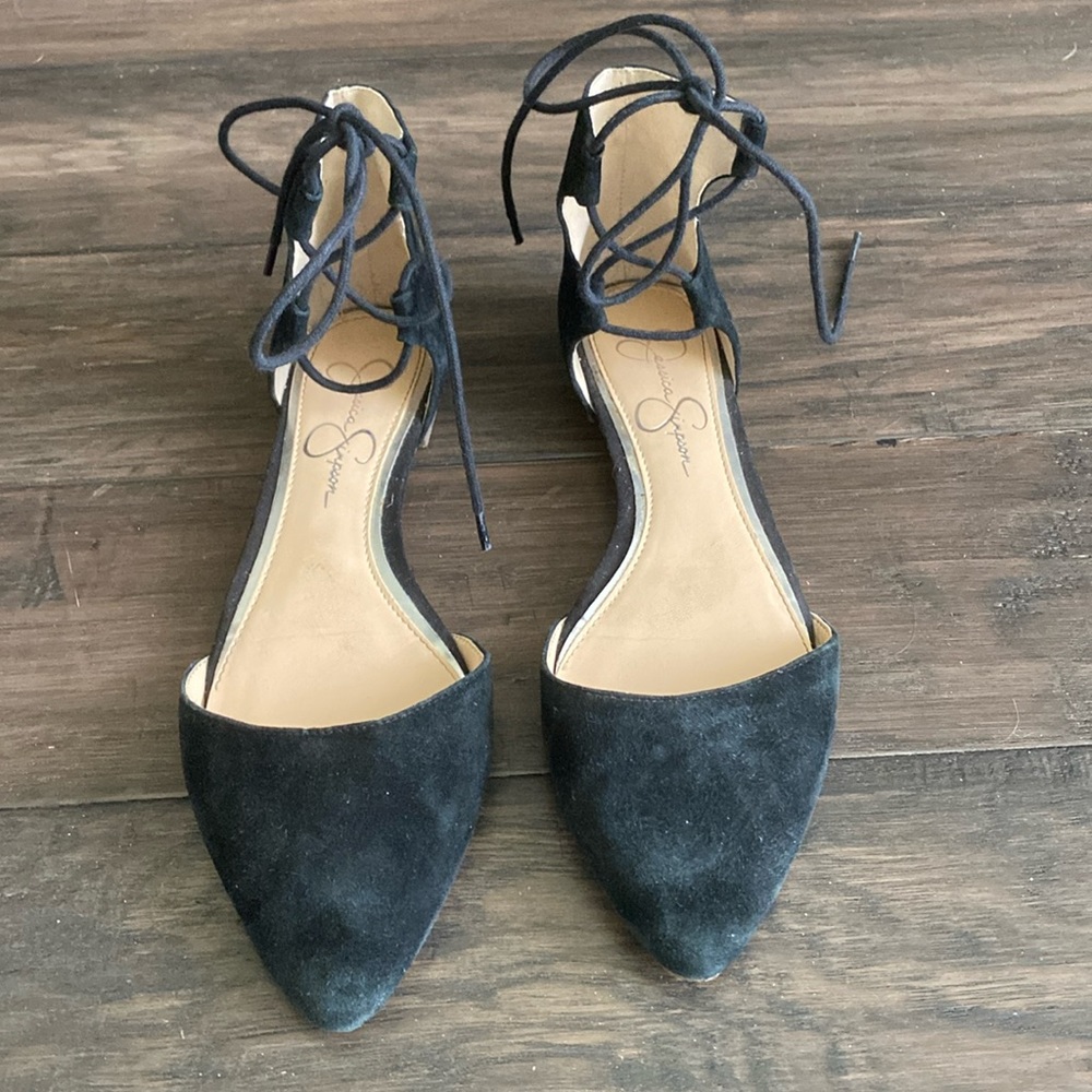 Jessica Simpson Zeena Lace Up Flats, size 7.5